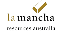 La Mancha Resources Australia logo with gold emblem