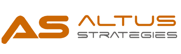 Altus Strategies logo with orange and gray text