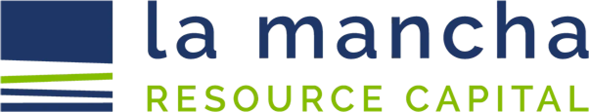 La Mancha Resource Capital logo with green and blue text