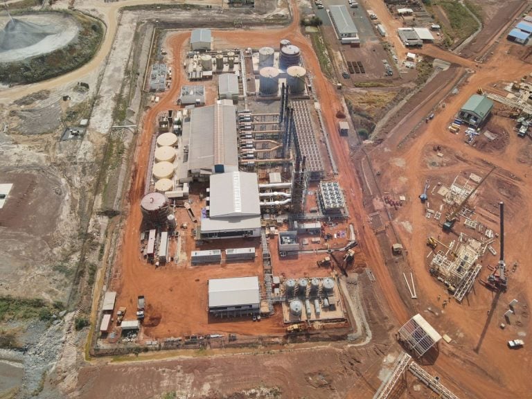 view of the Sabodala-Massawa power station complex powering Endeavour Mining gold production operations in Senegal.